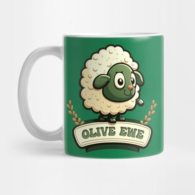 I Love You (Olive Ewe) by Shirt for Brains